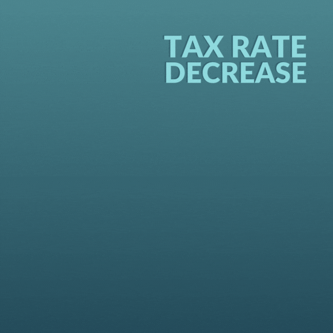Tax Rate Decrease Graphic